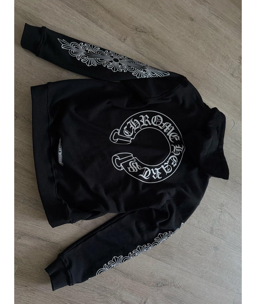 CHROME HEARTS Черный хлопковый спортивный костюм, фото 2