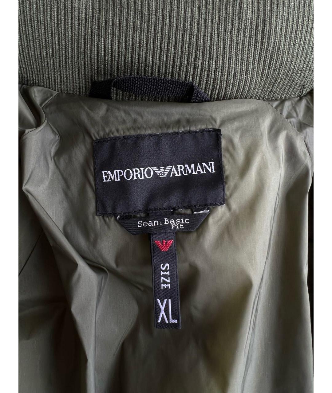 EMPORIO ARMANI Хаки полиамидовая куртка, фото 4