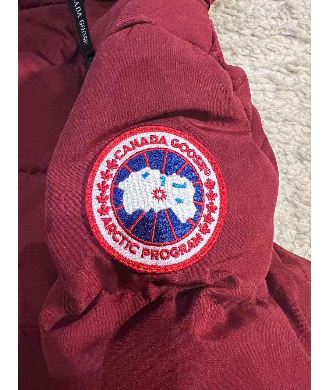 CANADA GOOSE Бордовый пуховик, фото 5