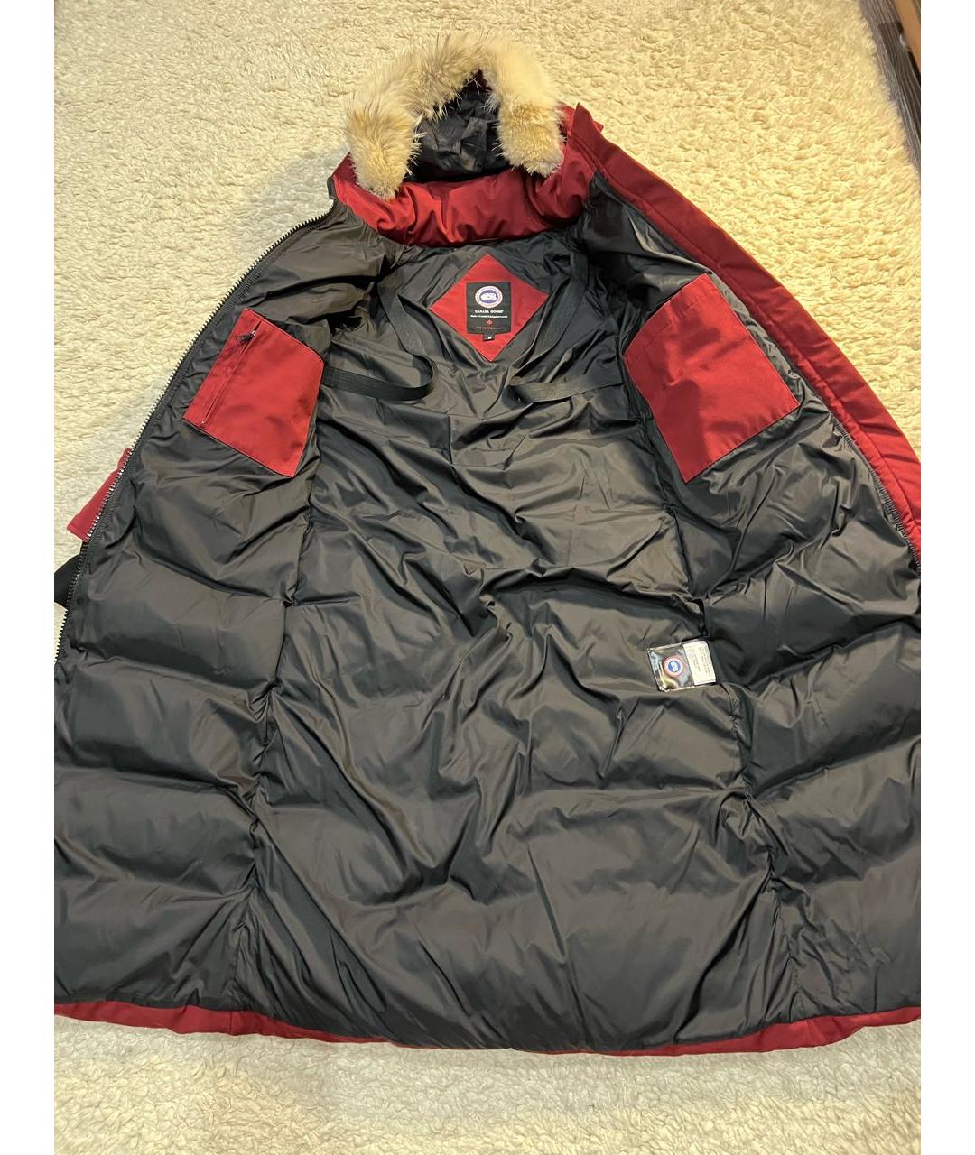 CANADA GOOSE Бордовый пуховик, фото 4