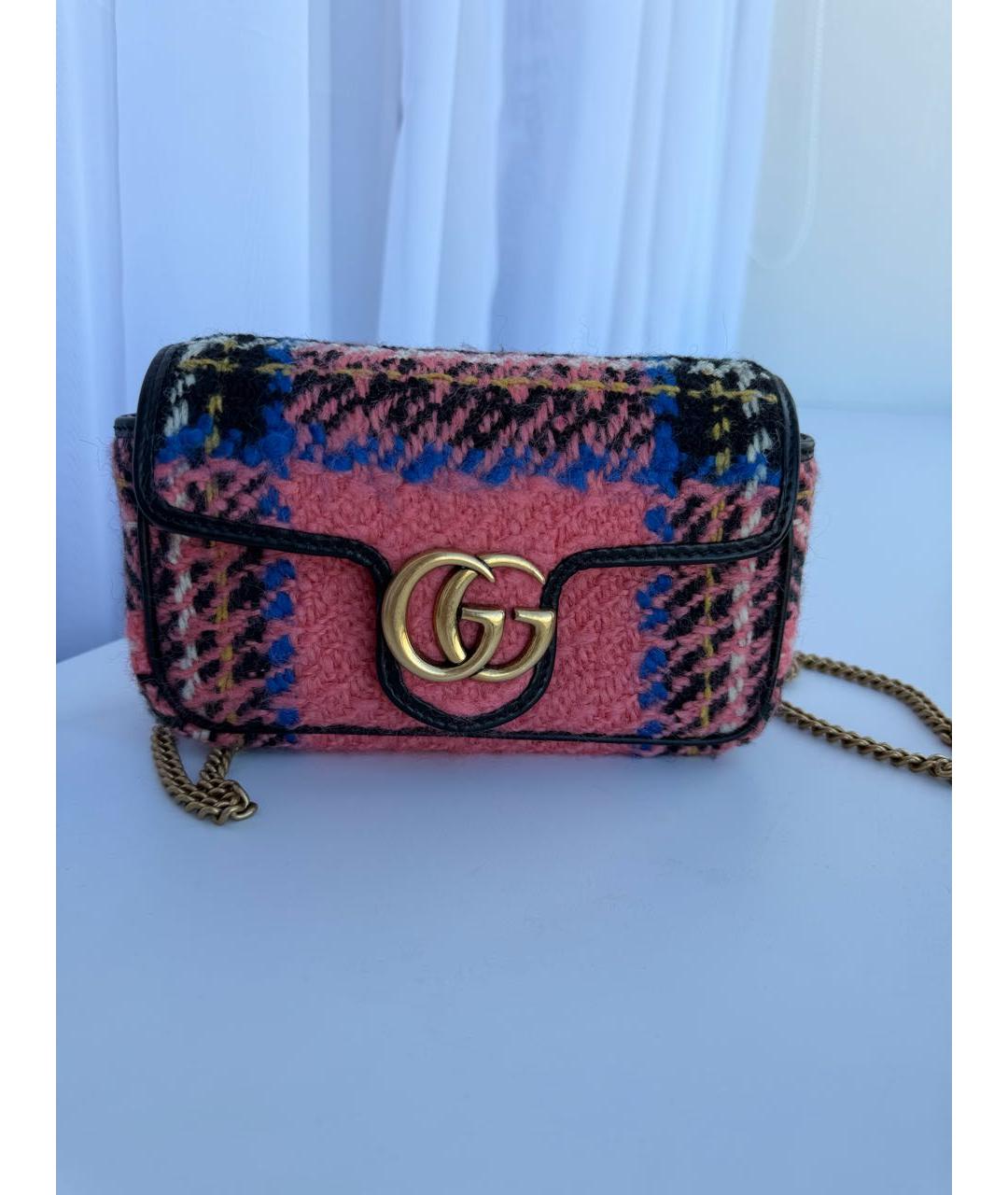 GUCCI Мульти твидовая сумка через плечо, фото 9