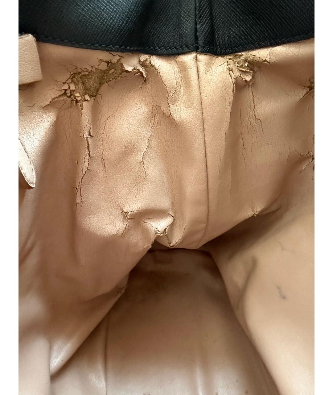 PRADA Черная кожаная сумка тоут, фото 4