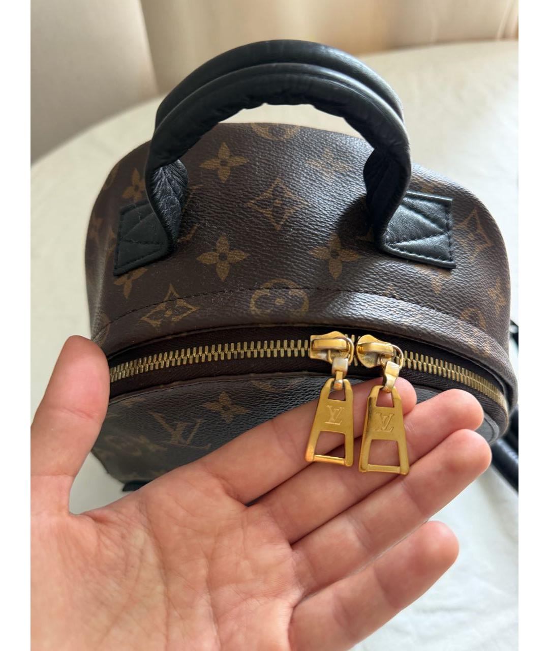 LOUIS VUITTON Коричневый рюкзак из канвы, фото 5