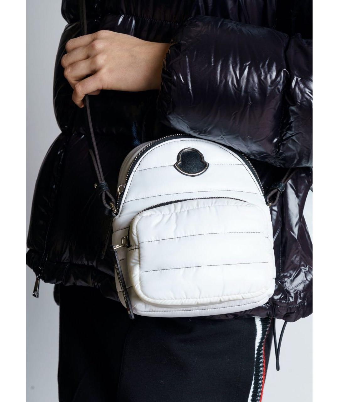 MONCLER Белая нейлоновая сумка через плечо, фото 6