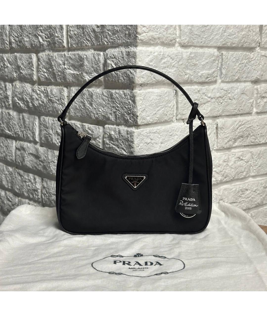PRADA Черная нейлоновая сумка через плечо, фото 4