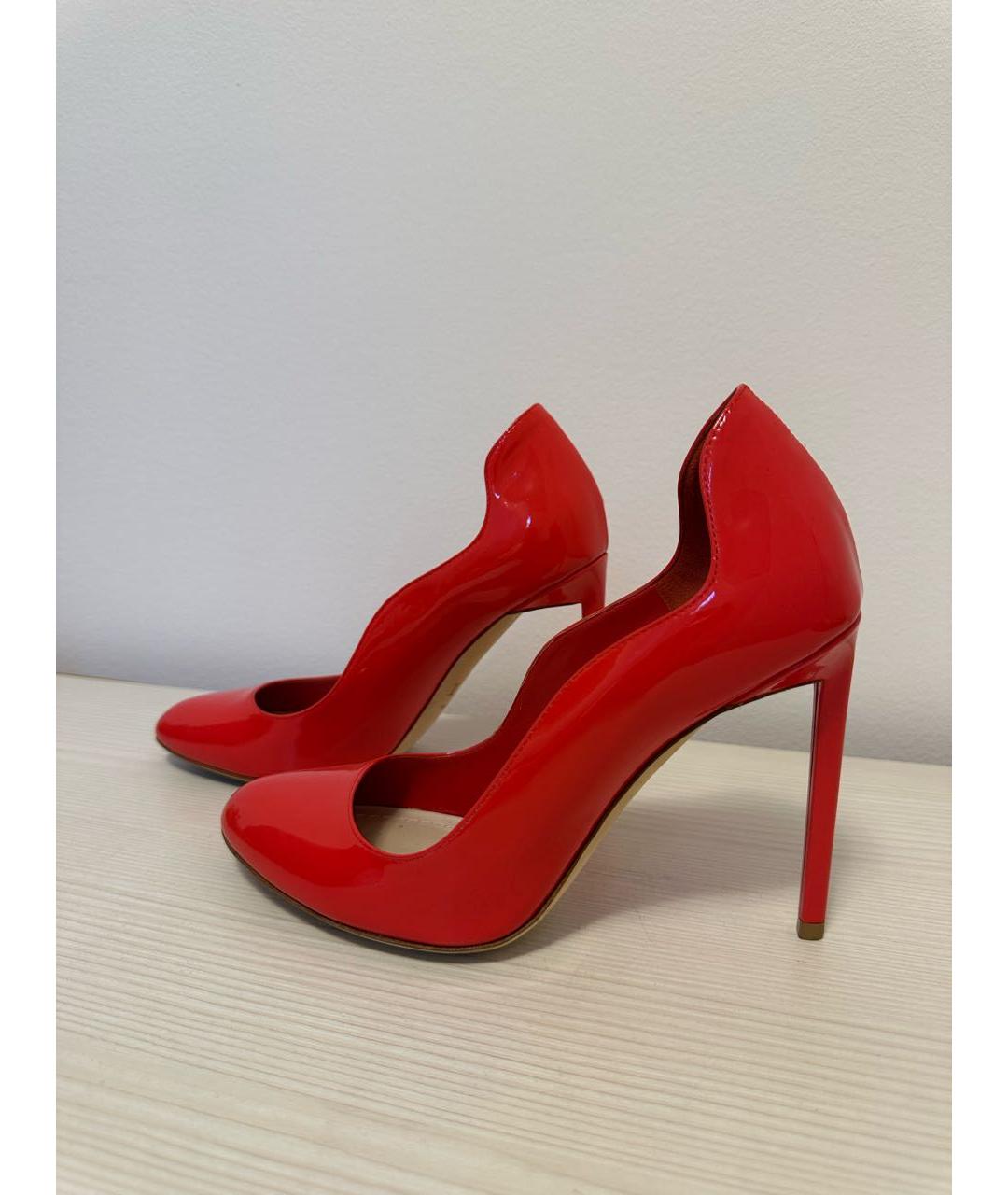 CHRISTIAN DIOR Красные туфли из лакированной кожи, фото 5