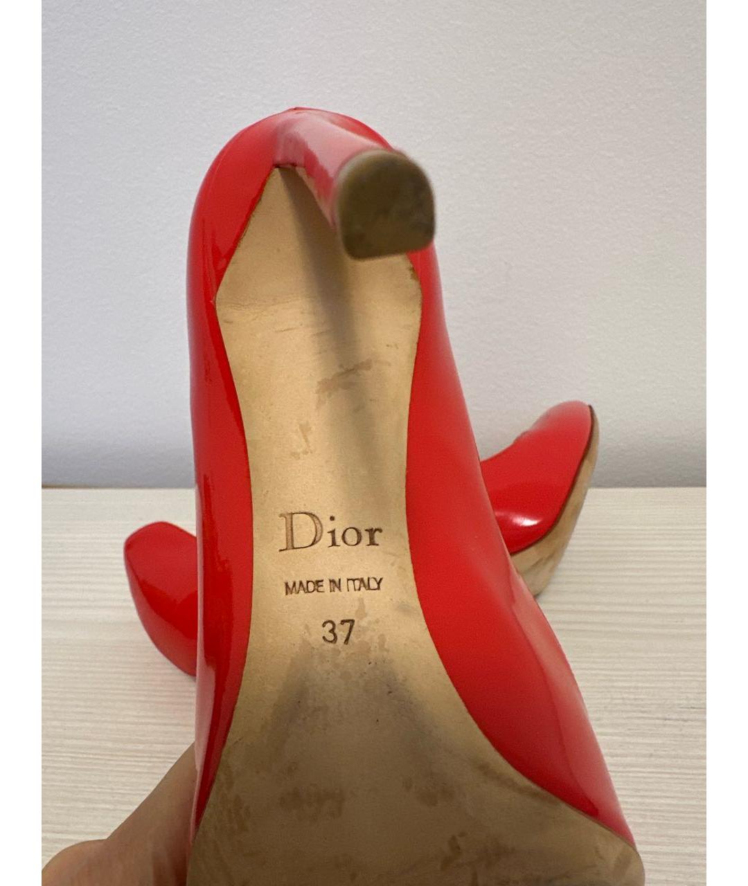 CHRISTIAN DIOR Красные туфли из лакированной кожи, фото 4
