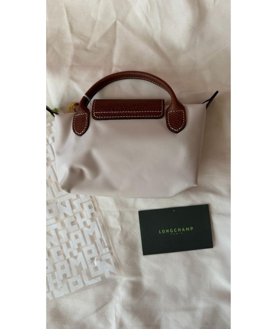 LONGCHAMP Бежевая нейлоновая сумка с короткими ручками, фото 2
