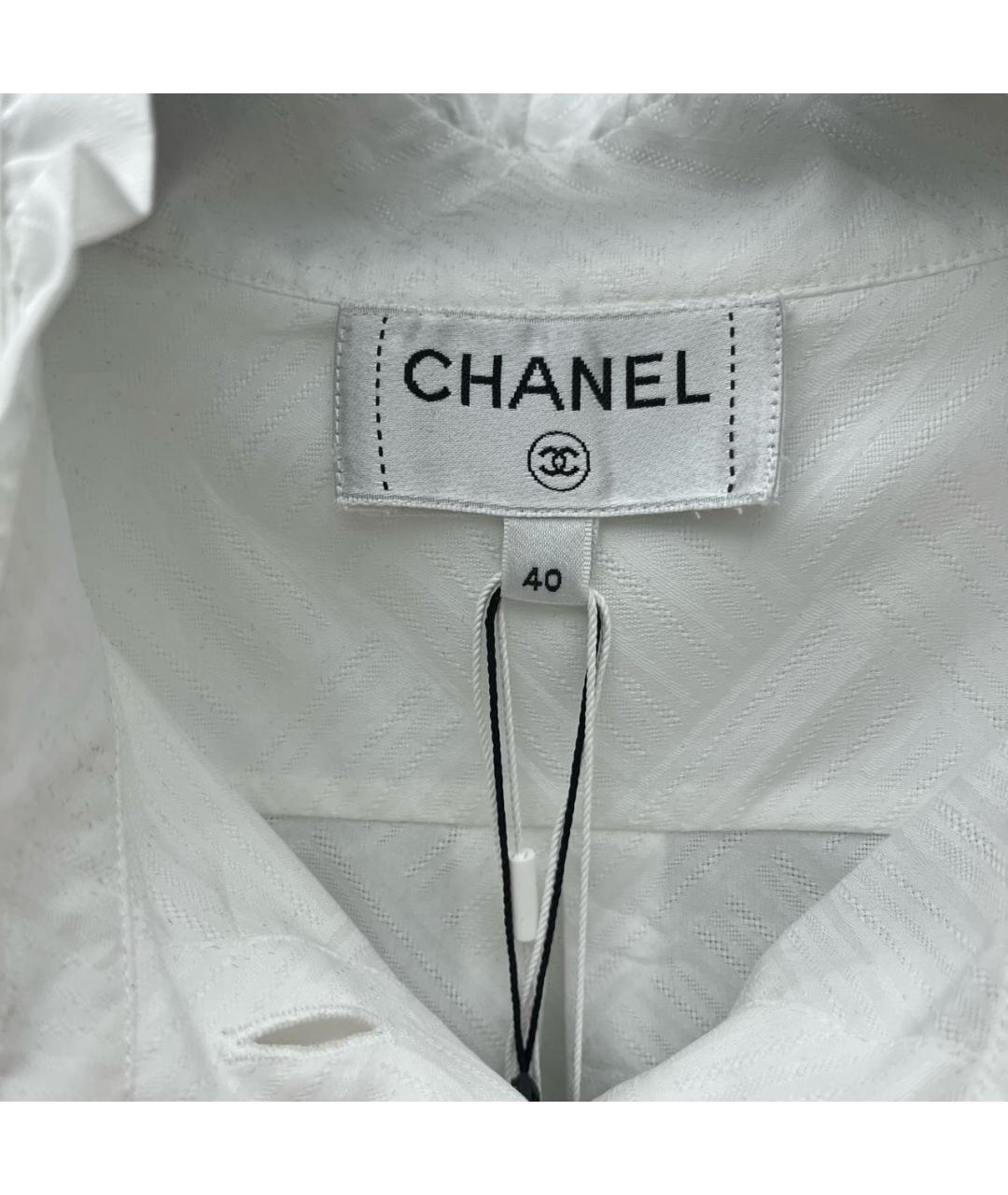 CHANEL Белая хлопковая рубашка, фото 3