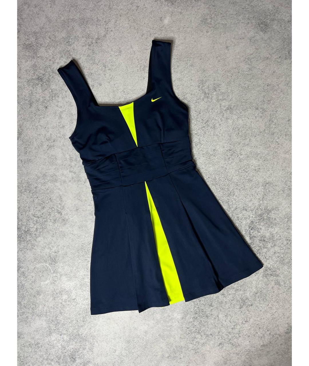 NIKE Темно-синее полиэстеровое платье, фото 9