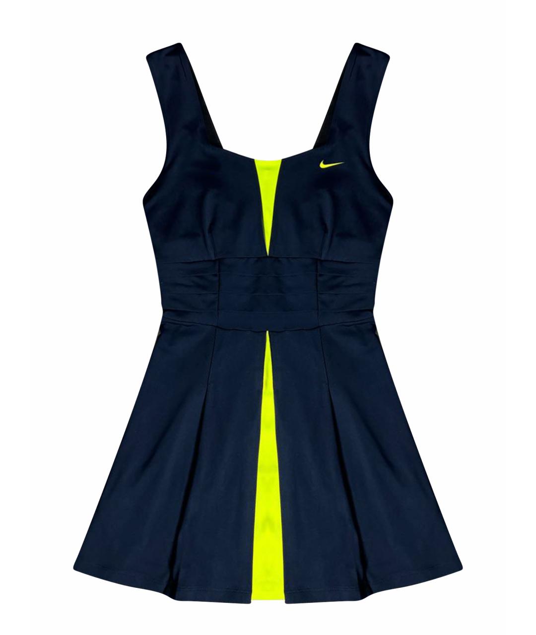 NIKE Темно-синее полиэстеровое платье, фото 1
