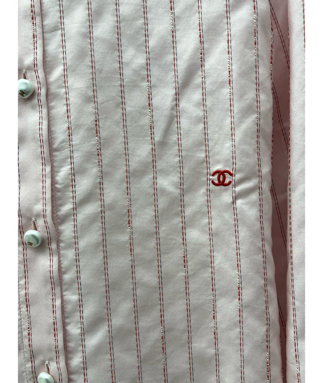 CHANEL Розовая шелковая рубашка, фото 4