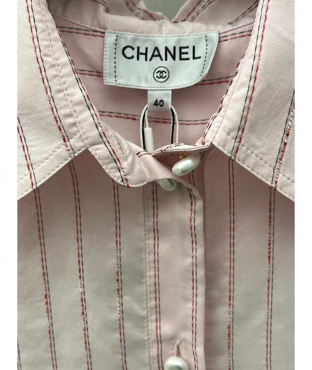 CHANEL Розовая шелковая рубашка, фото 3