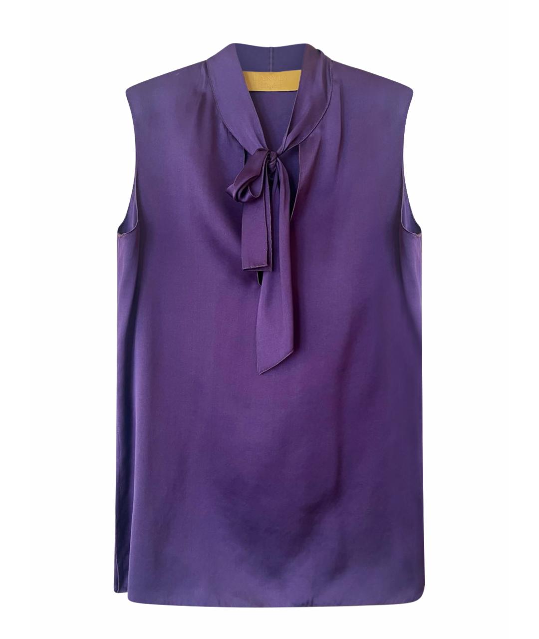 LANVIN Фиолетовая шелковая блузы, фото 1