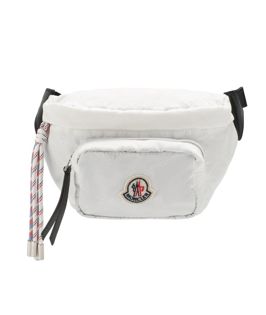 MONCLER Белая нейлоновая поясная сумка, фото 1