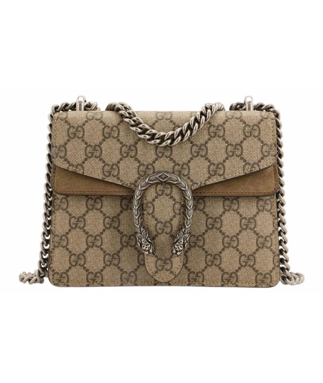 GUCCI Бежевая сумка через плечо из канвы, фото 9