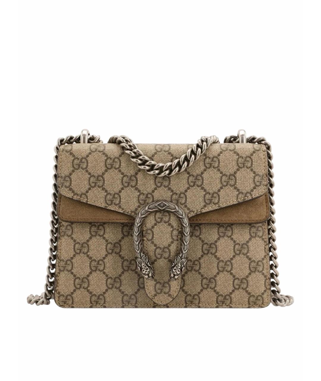 GUCCI Бежевая сумка через плечо из канвы, фото 1