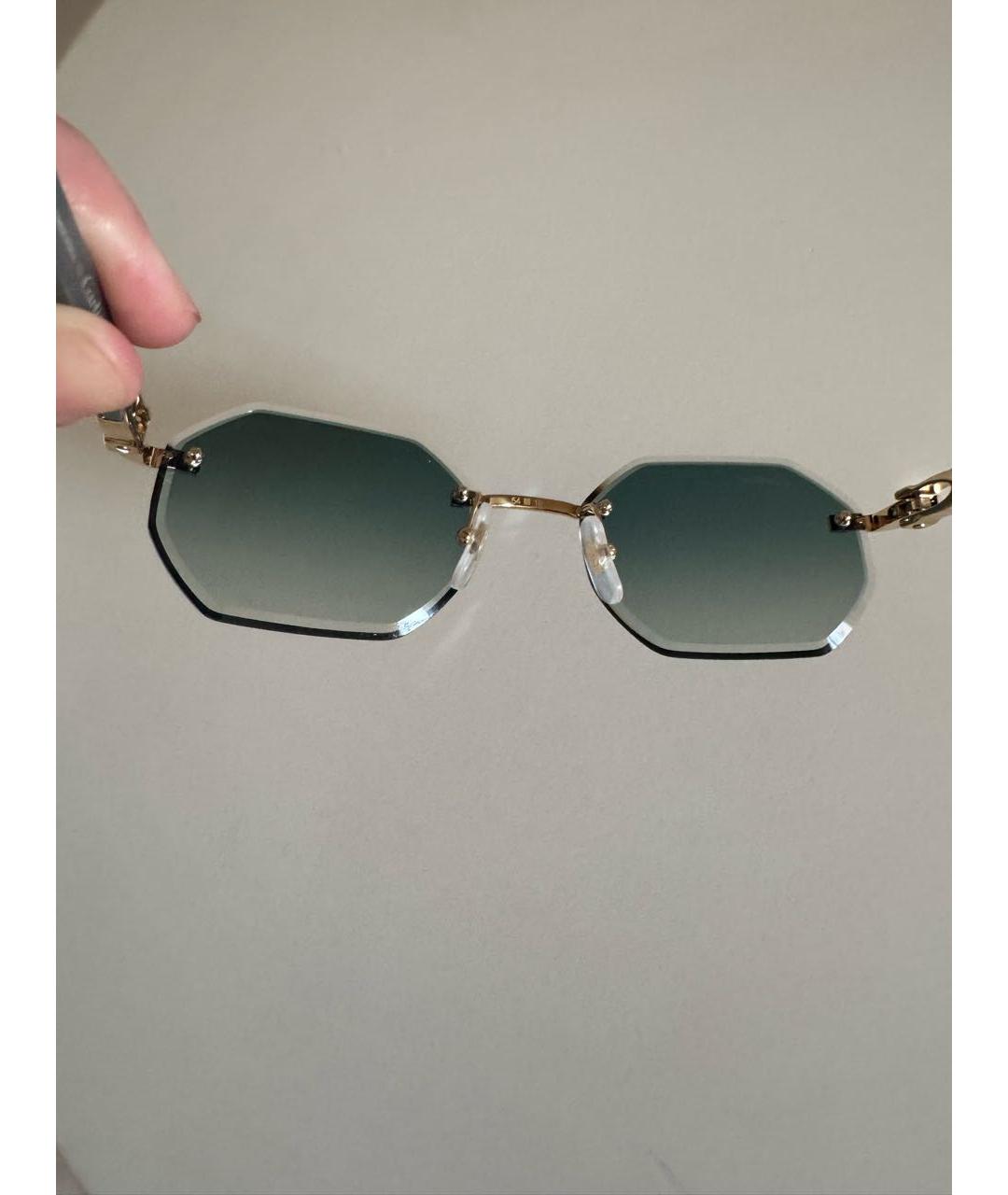 CARTIER Золотые металлические солнцезащитные очки, фото 3