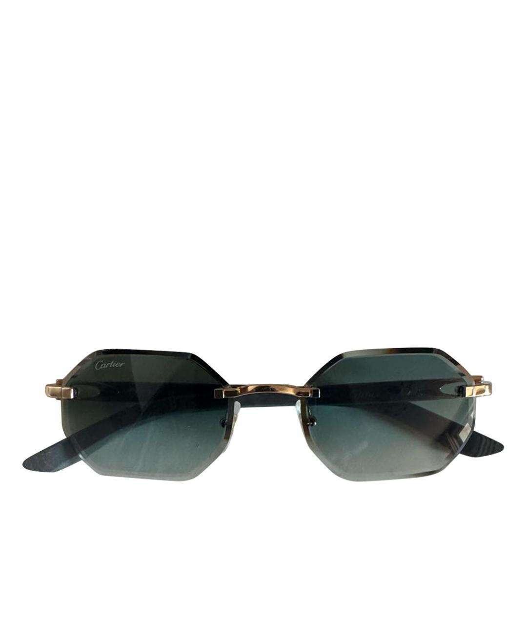 CARTIER Золотые металлические солнцезащитные очки, фото 1