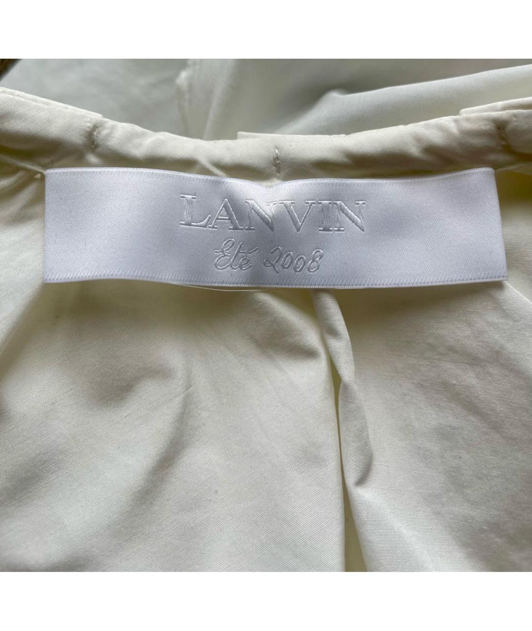 LANVIN Белая полиэстеровая блузы, фото 3