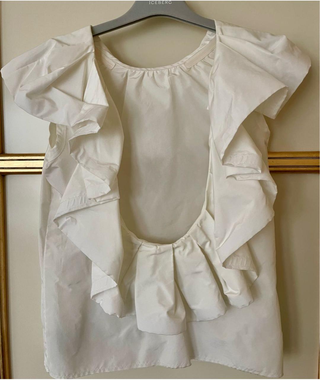 LANVIN Белая полиэстеровая блузы, фото 2