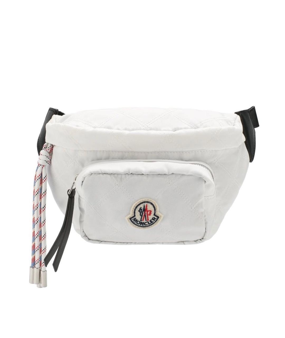 MONCLER Белая нейлоновая поясная сумка, фото 1