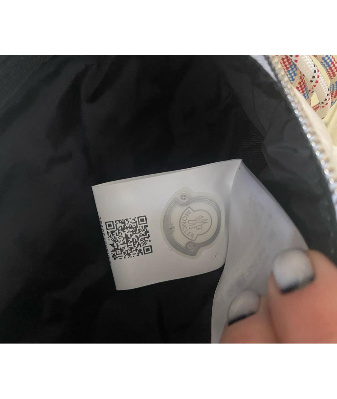 MONCLER Белая нейлоновая поясная сумка, фото 6