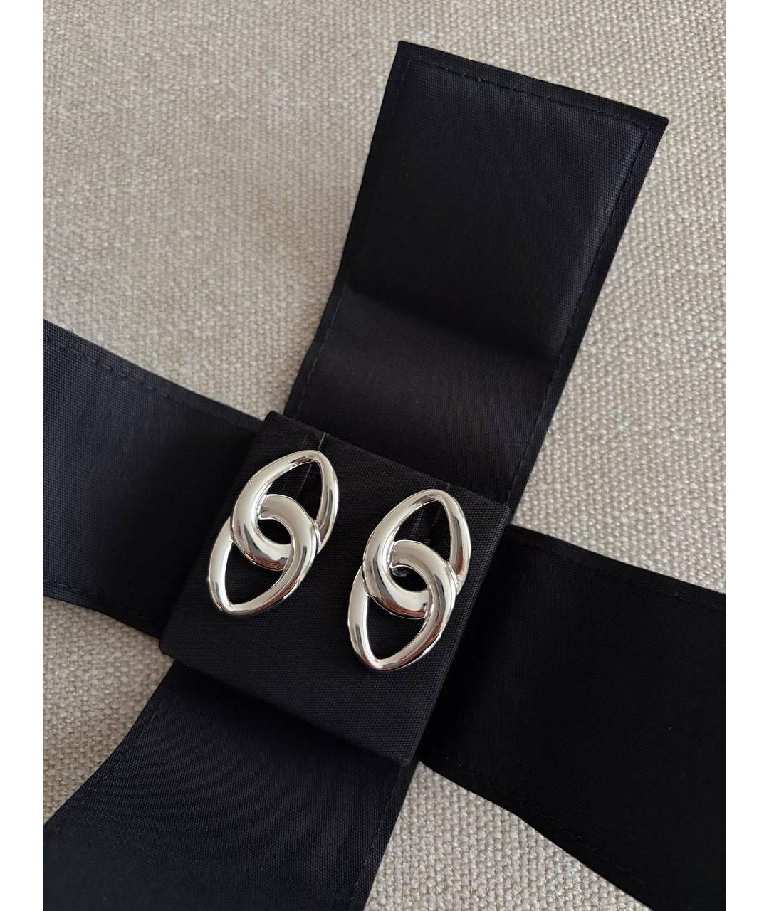 CHANEL Серебряные металлические серьги, фото 2