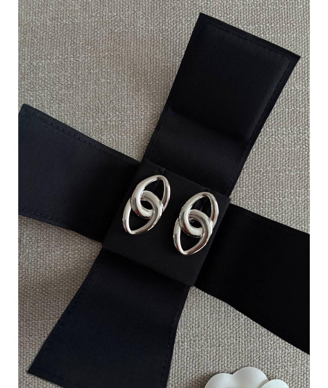 CHANEL Серебряные металлические серьги, фото 4