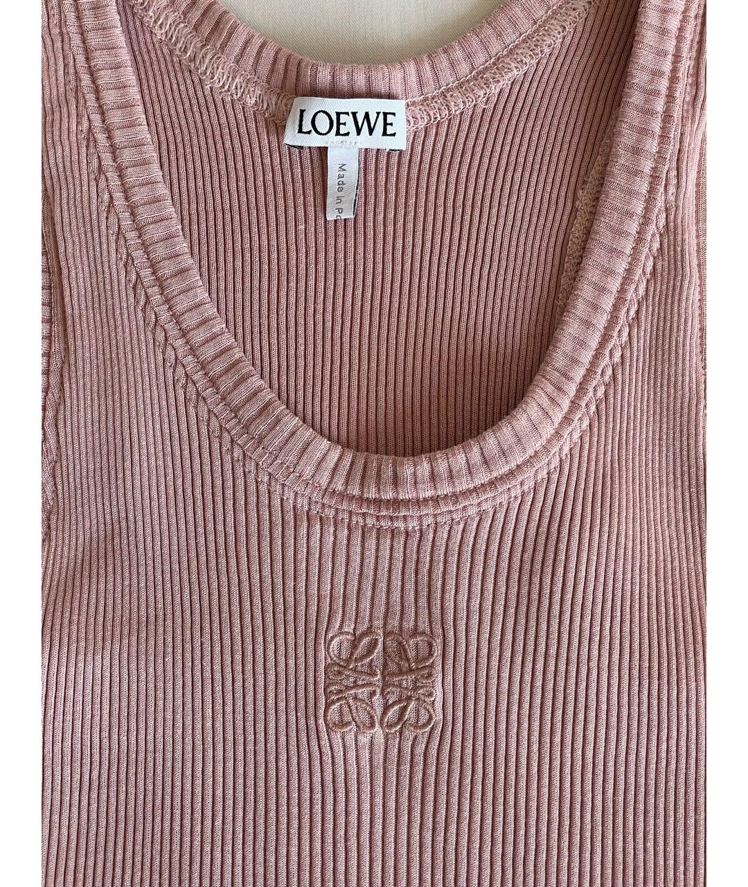 LOEWE Розовая шелковая майка, фото 3