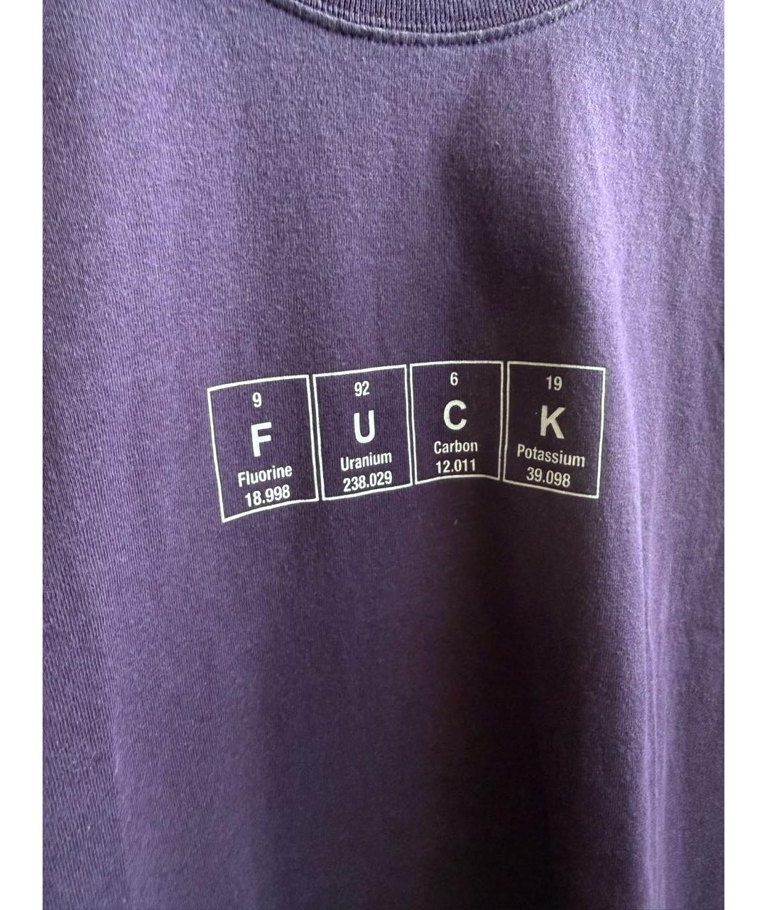 VETEMENTS Фиолетовая хлопковая футболка, фото 3