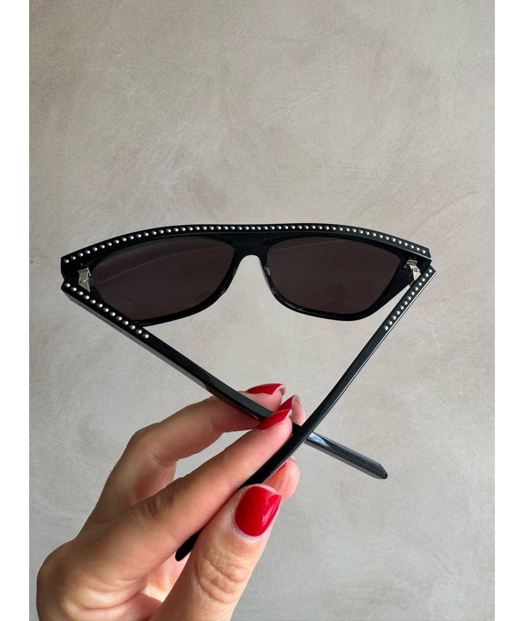 SAINT LAURENT Черные пластиковые солнцезащитные очки, фото 3