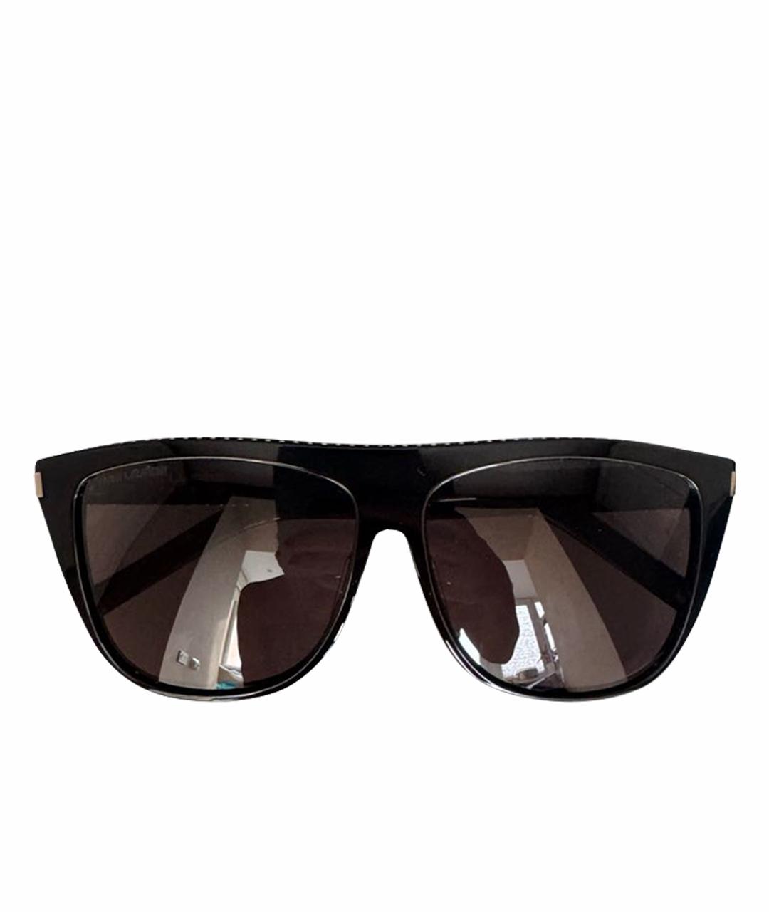 SAINT LAURENT Черные пластиковые солнцезащитные очки, фото 1