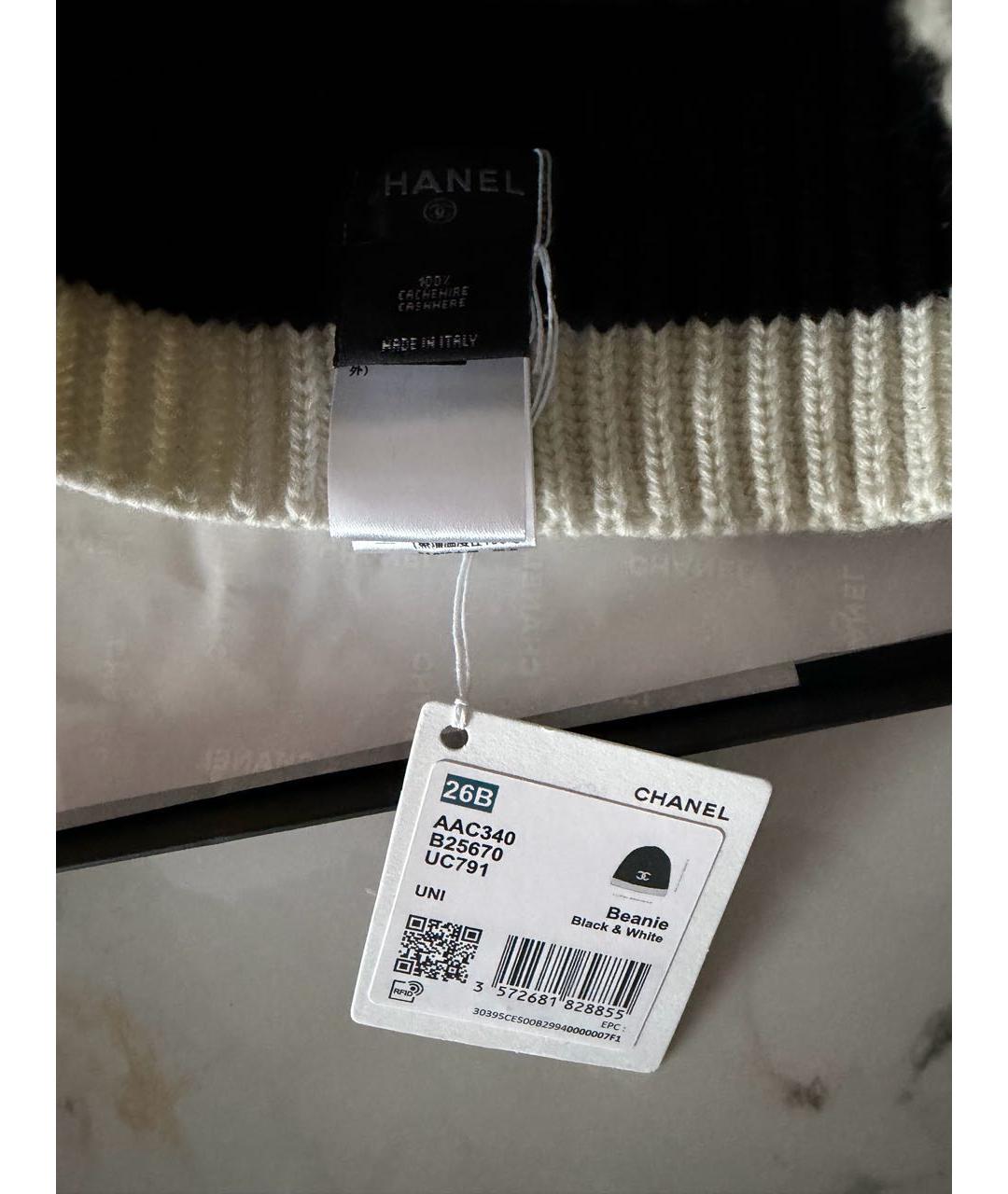 CHANEL Черная кашемировая шапка, фото 4