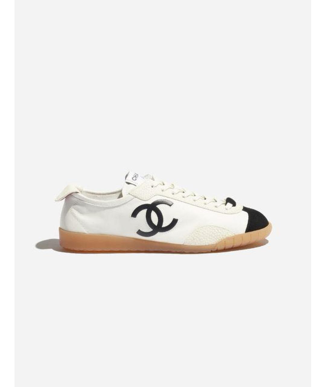 CHANEL Белые кожаные кеды, фото 6
