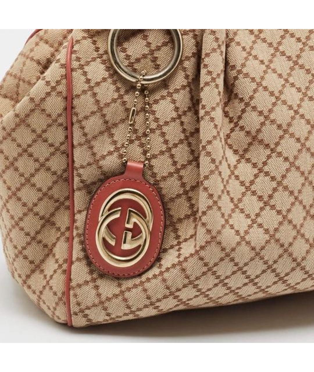GUCCI Бежевая тканевая сумка через плечо, фото 8