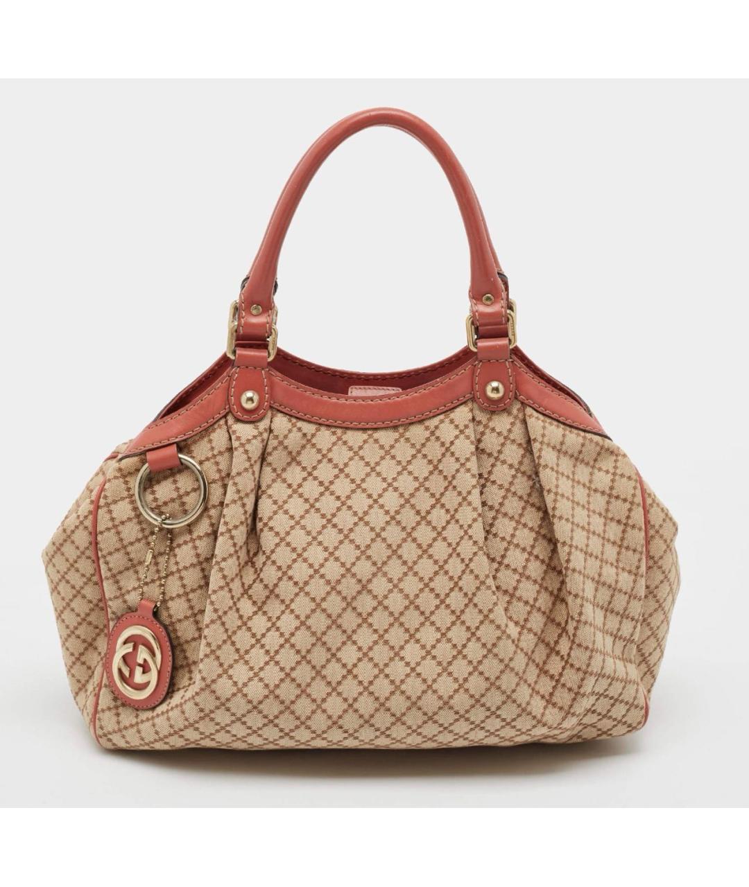 GUCCI Бежевая тканевая сумка через плечо, фото 9
