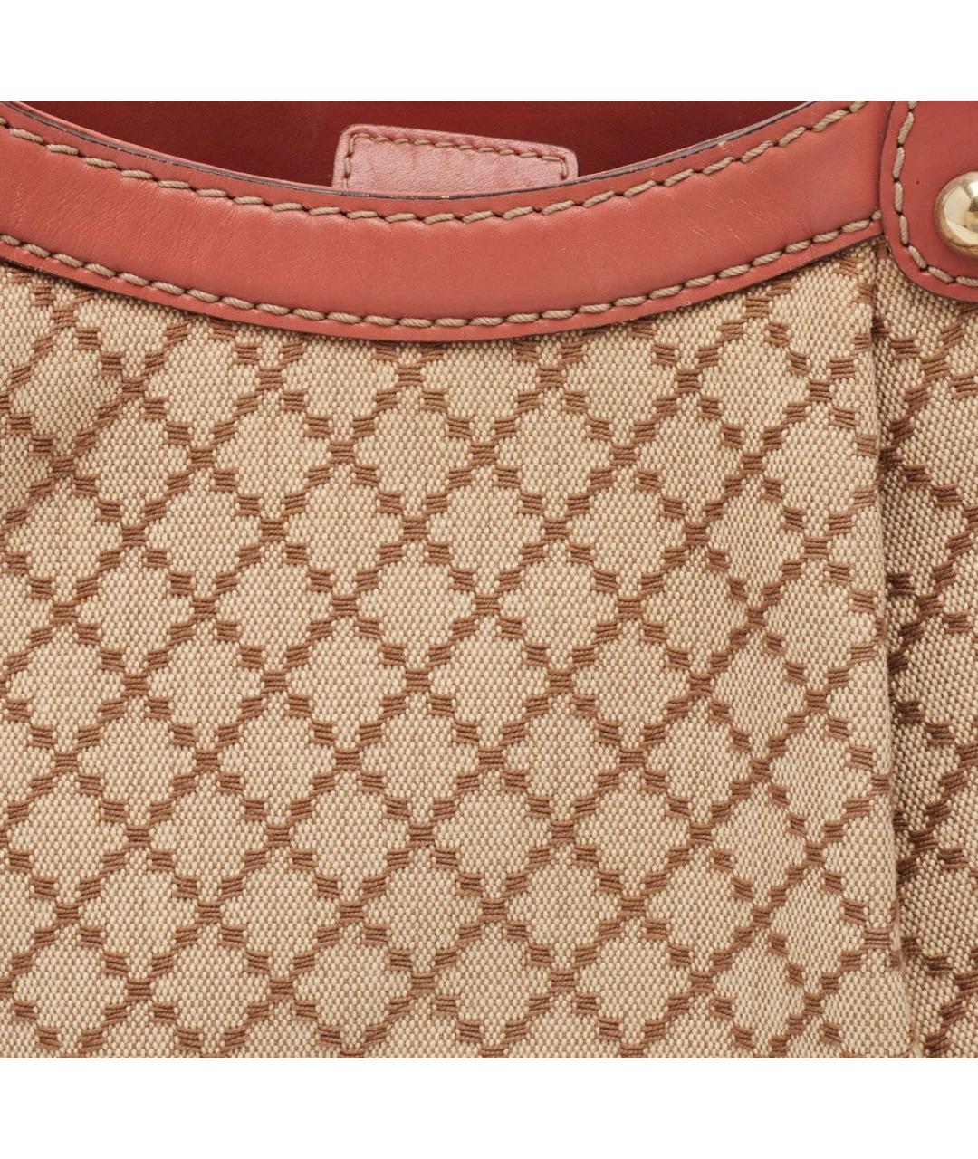 GUCCI Бежевая тканевая сумка через плечо, фото 5