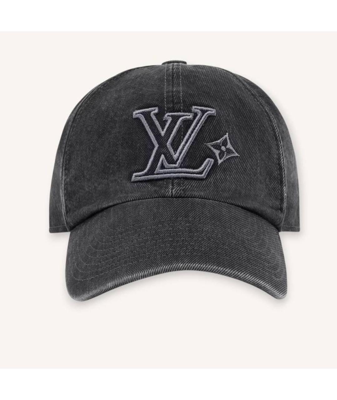 LOUIS VUITTON Антрацитовая хлопковая кепка/бейсболка, фото 2