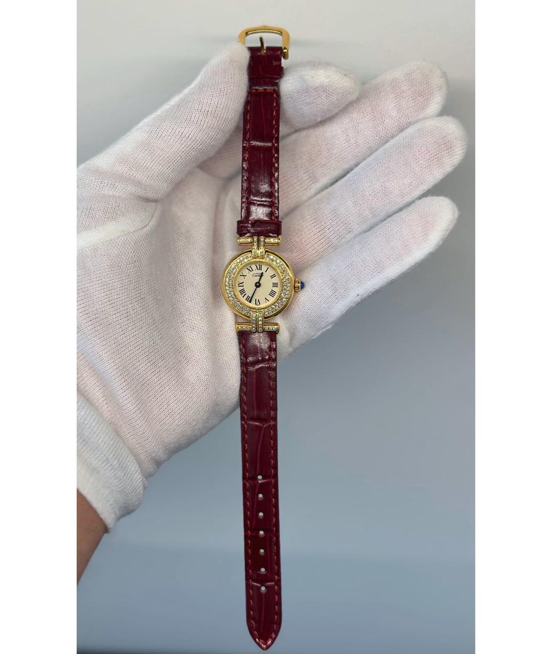 CARTIER Золотые серебряные часы, фото 6