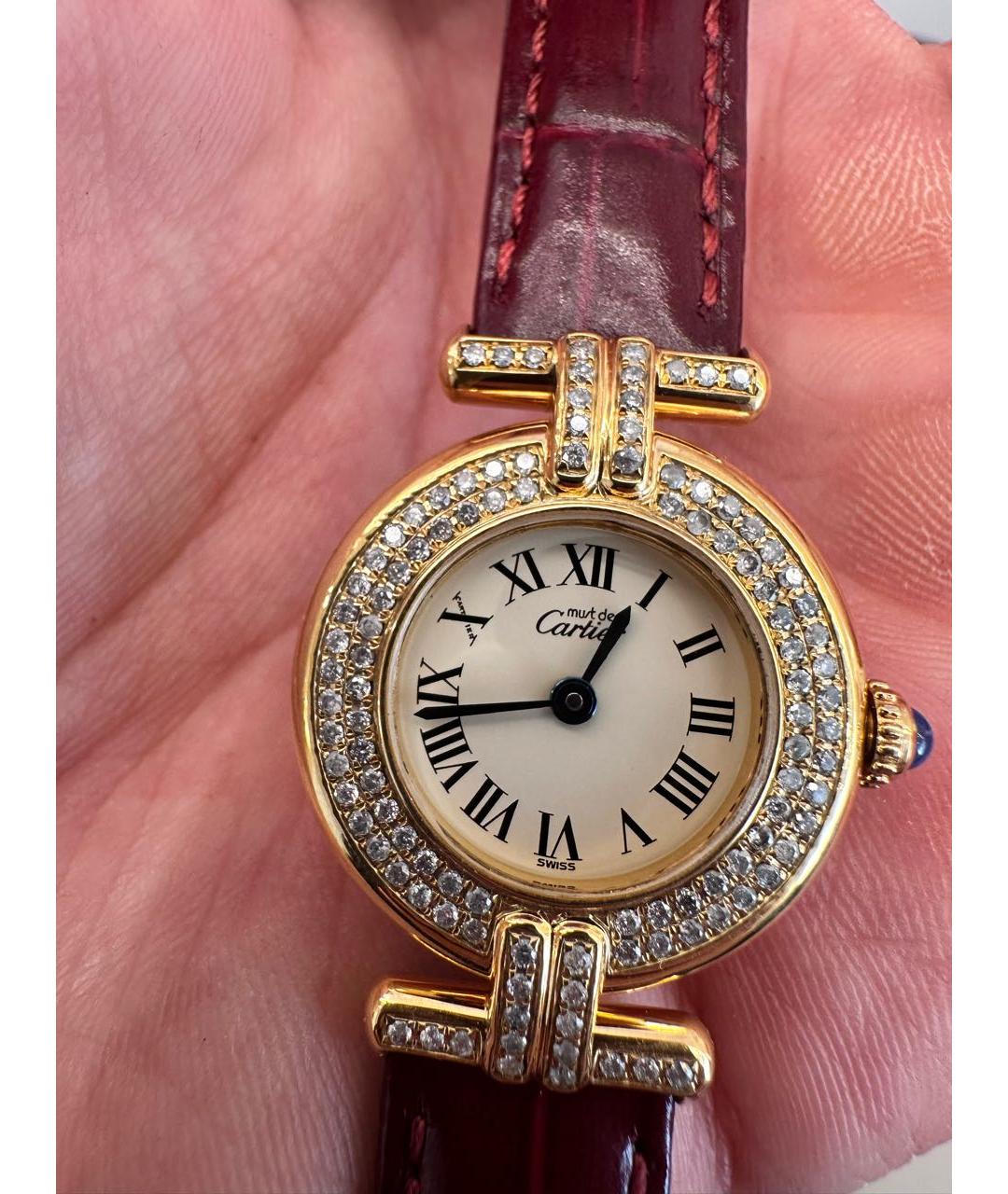 CARTIER Золотые серебряные часы, фото 4