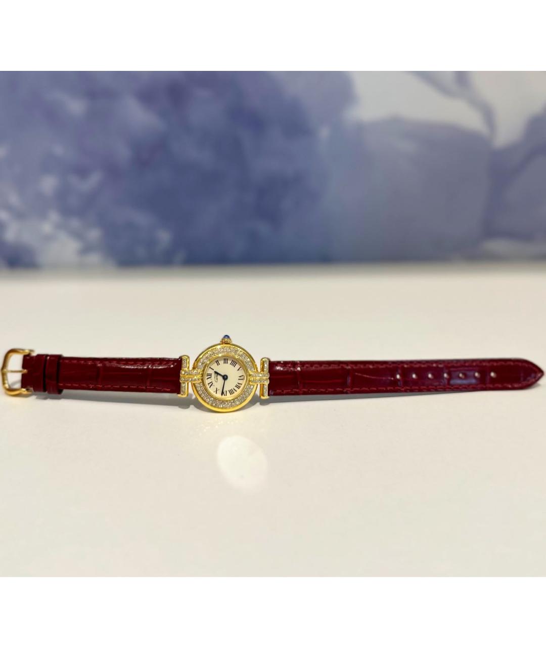 CARTIER Золотые серебряные часы, фото 5