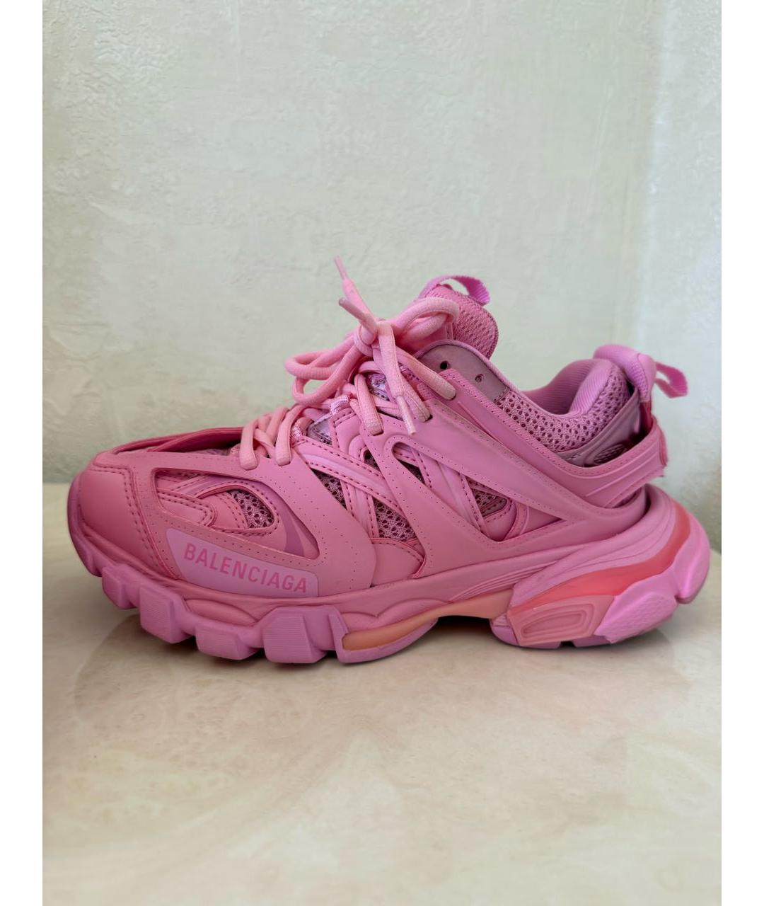BALENCIAGA Розовые кожаные кроссовки, фото 3