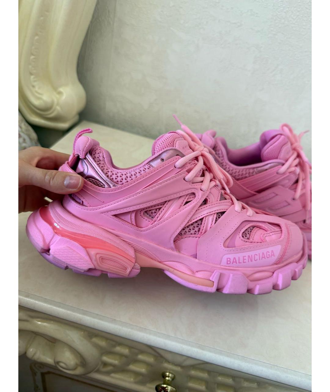 BALENCIAGA Розовые кожаные кроссовки, фото 5