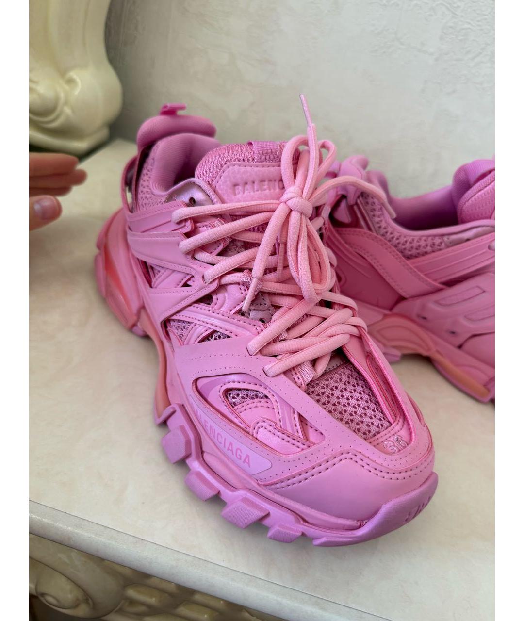 BALENCIAGA Розовые кожаные кроссовки, фото 2