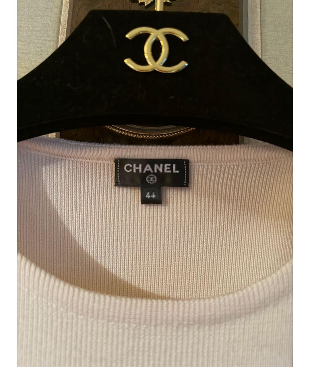 CHANEL Бежевый шерстяной джемпер / свитер, фото 2