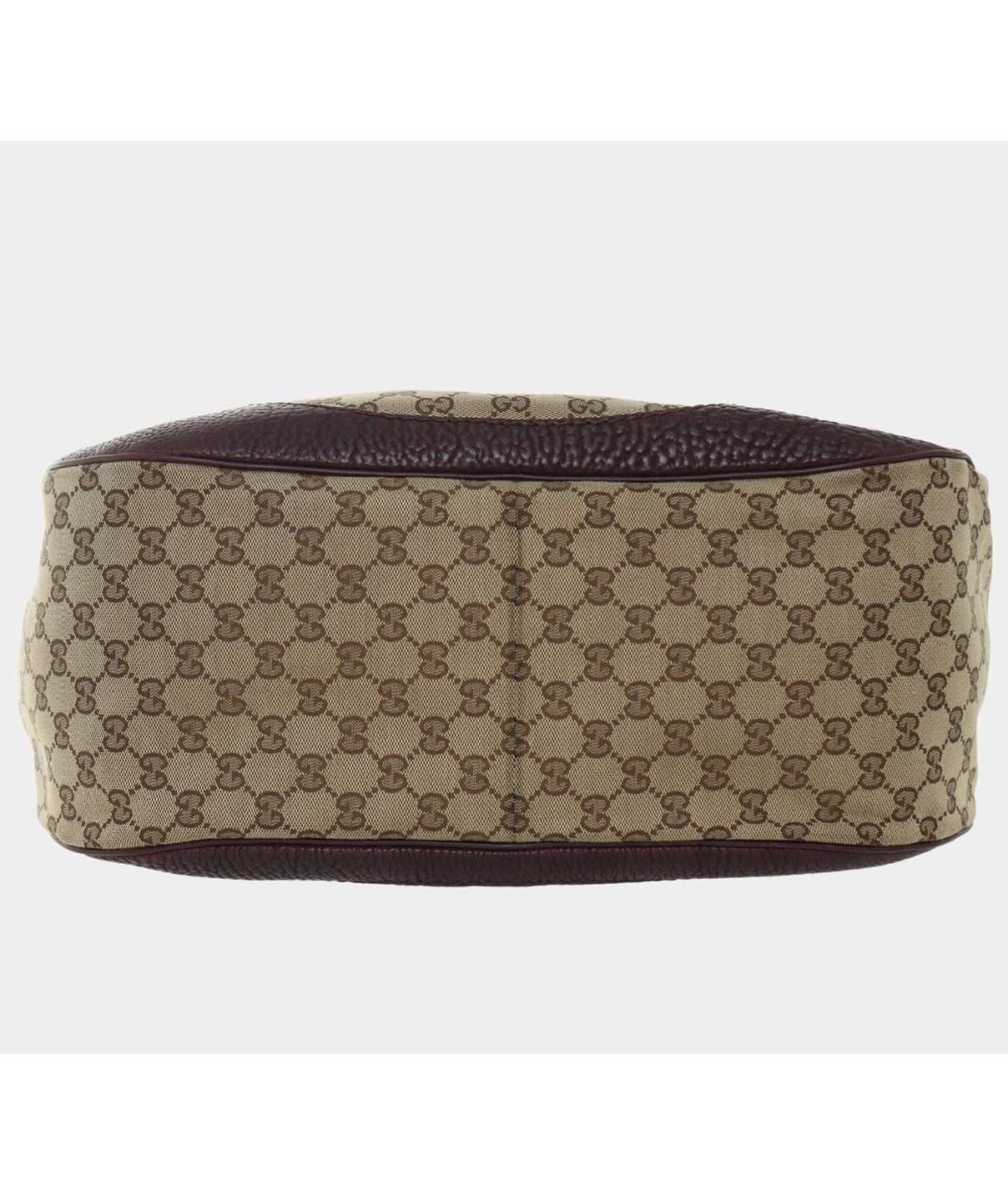 GUCCI Бордовая тканевая сумка с короткими ручками, фото 6
