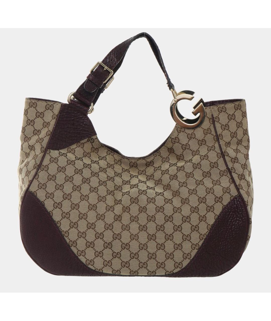 GUCCI Бордовая тканевая сумка с короткими ручками, фото 9