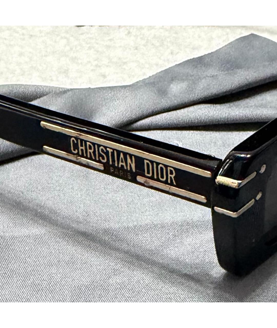 CHRISTIAN DIOR Черные пластиковые солнцезащитные очки, фото 3