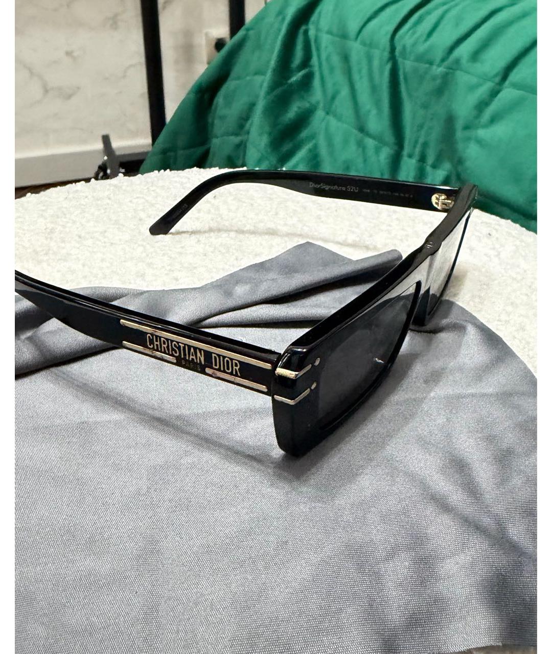 CHRISTIAN DIOR Черные пластиковые солнцезащитные очки, фото 2